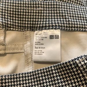 UNIQLO Houndstooth print spandex pant